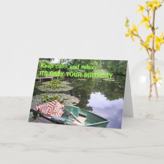 Behalt ruhig, humerisch karte (Gelbe Blume)