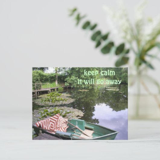 Behalt ruhig, humerisch postkarte (Stehend Vorderseite)