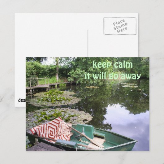 Behalt ruhig, humerisch postkarte (Vorne/Hinten)