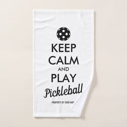 Behalt ruhig pickleball Handtuchgeschenk Handtuch (Handtuch)