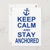Behalt ruhig und bleibe verankert postkarte (Vorne/Hinten)