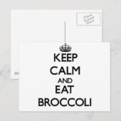 Behalt ruhig und esse Broccoli Postkarte (Vorne/Hinten)