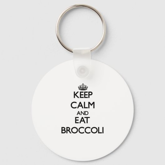 Behalt ruhig und esse Broccoli Schlüsselanhänger (Vorderseite)