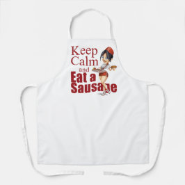 Behalt ruhig und esse eine Wurst Schürze