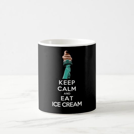 behalt ruhig und esse Eis Kaffeetasse (Mittel)
