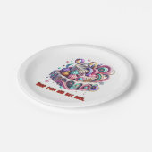 Behalt ruhig und esse Kuchen Pappteller (Schrägansicht)