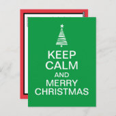 Behalt ruhig und fröhlich Weihnachten Postkarte (Vorne/Hinten)