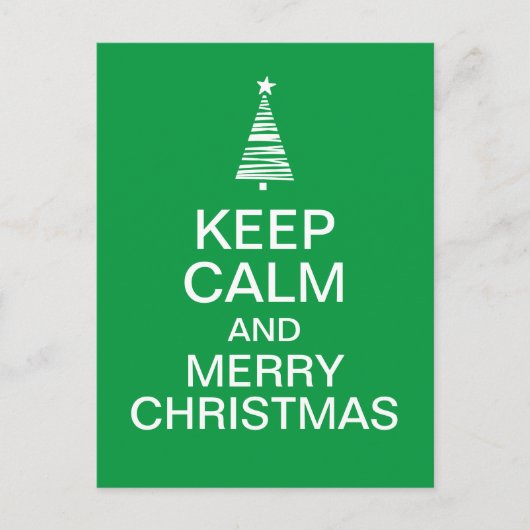 Behalt ruhig und fröhlich Weihnachten Postkarte (Vorderseite)