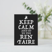 Behalt ruhig und geh zum Ren Faire Postkarte (Stehend Vorderseite)