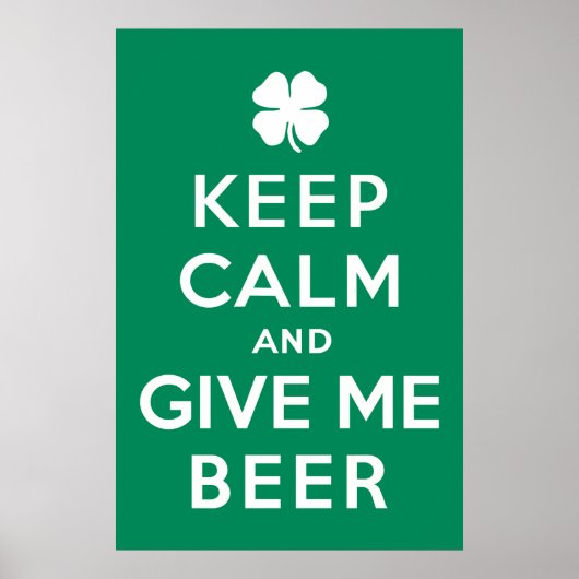 Behalt ruhig und gib mir Bier Poster (Vorne)