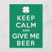 Behalt ruhig und gib mir Bier Postkarte (Vorderseite)