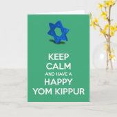 Behalt ruhig und habe einen glücklichen Jom Kippur Karte (Gelbe Blume)