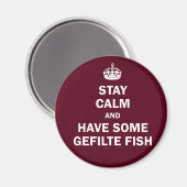 Behalt ruhig und haben Gefilte Fische Magnet (Vorderseite/Rückseite)