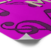 behalt ruhig und höre Musikposter Poster (Ecke)