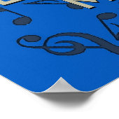 behalt ruhig und höre Musikposter Poster (Ecke)