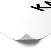 Behalt ruhig und Kayak auf Poster (Ecke)