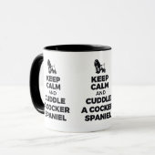 Behalt ruhig und kuscheln eine cocker spanische Ta Tasse (Vorderseite Links)