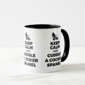 Behalt ruhig und kuscheln eine cocker spanische Ta Tasse (VorderseiteRechts)