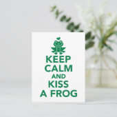 Behalt ruhig und küss einen Frosch Postkarte (Stehend Vorderseite)