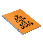 Behalt ruhig und küss einen Ingwer Notizblock (Rechte Seite)