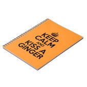 Behalt ruhig und küss einen Ingwer Notizblock (Linke Seite)