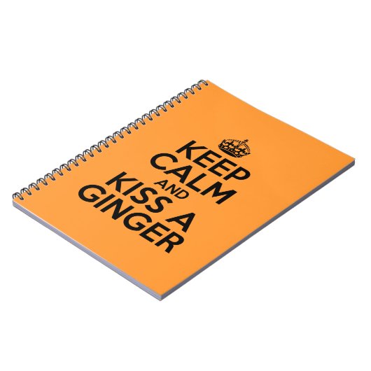 Behalt ruhig und küss einen Ingwer Notizblock (Linke Seite)