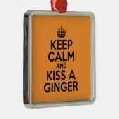 Behalt ruhig und küss einen Ingwer Silbernes Ornament (Rechts)
