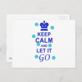 Behalt ruhig und lass es geht postkarte (Vorne/Hinten)