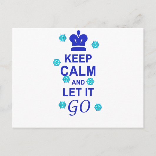 Behalt ruhig und lass es geht postkarte (Vorderseite)