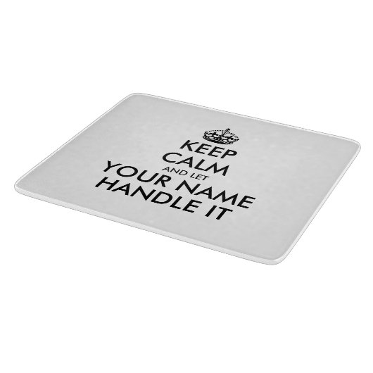 Behalt ruhig und lass mit der Glasschneidplatte Schneidebrett (Ecke)