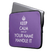 Behalt ruhig und lass mit witzigen Neopren Laptopschutzhülle (Vorderseite Links)