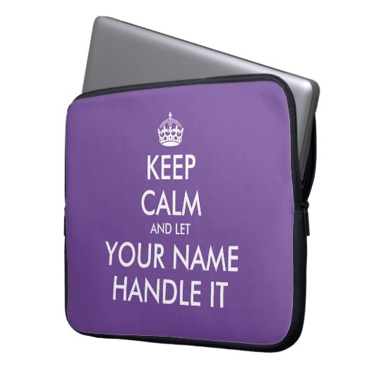 Behalt ruhig und lass mit witzigen Neopren Laptopschutzhülle (Vorderseite Links)