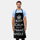 Behalt ruhig und lass (Name) mit lustigen schwarze Schürze (Getragen)