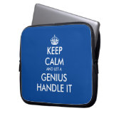 Behalt ruhig und ließ ein Genie Handle es Spaß Rei Laptopschutzhülle (Vorderseite Links)