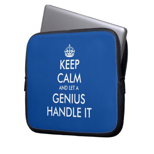 Behalt ruhig und ließ ein Genie Handle es Spaß Rei Laptopschutzhülle (Vorderseite Links)