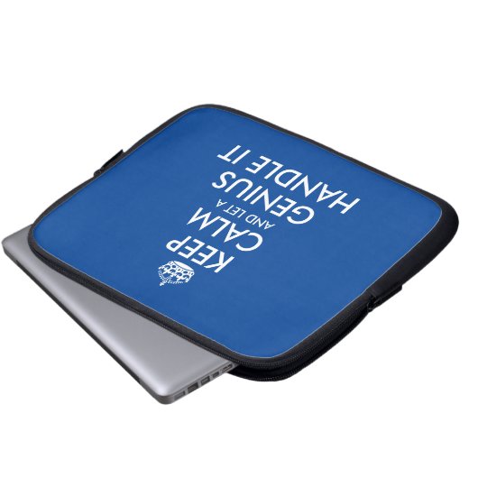 Behalt ruhig und ließ ein Genie Handle es Spaß Rei Laptopschutzhülle (Vorne Knopf)