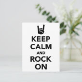 Behalt ruhig und Rock on Postkarte (Stehend Vorderseite)