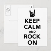 Behalt ruhig und Rock on Postkarte (Vorne/Hinten)
