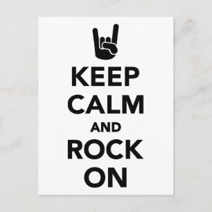 Behalt ruhig und Rock on Postkarte