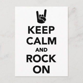 Behalt ruhig und Rock on Postkarte