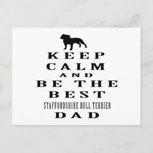 Behalt ruhig und sei die beste Staffordshire Bull Postkarte