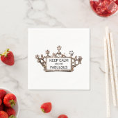 "Behalt ruhig und sei fabelhaft!" TIARA DESIGN Serviette (Beispiel)