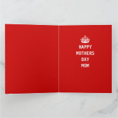 Behalt ruhig und sei Mutter, Mütter Tag Karte (Innenseite)