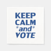 behalt ruhig und stimme blau moderne Typografie lu Serviette (Vorderseite)