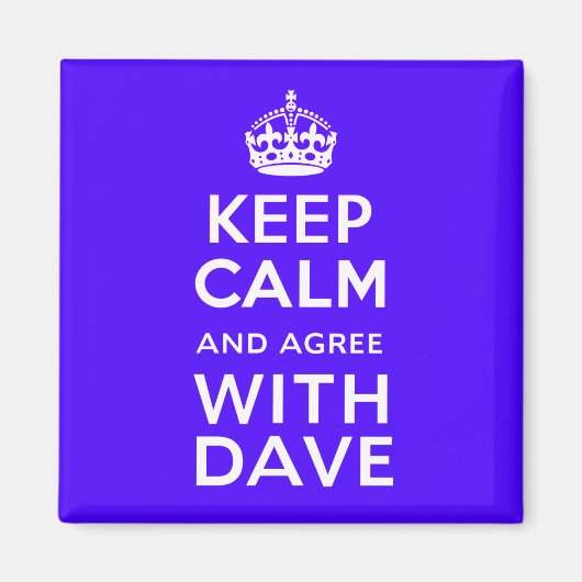 Behalt ruhig und stimme mit Dave ~ UK-Politik über Magnet (Vorne)