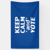 Behalt ruhig und stimme moderne Typografie weiß bl Banner (Vertikal)