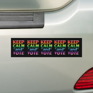 behalt ruhig und stimme Regenbogenstolz Typografie Autoaufkleber