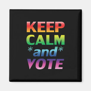 behalt ruhig und stimme Regenbogentypografie Stolz Magnet