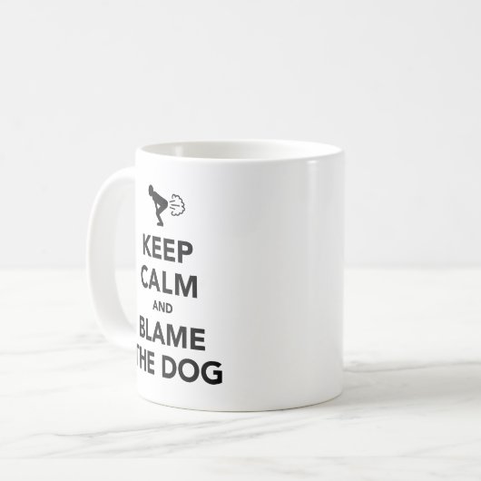 Behalt ruhig und verurteile den Hund. Kaffeetasse (Vorderseite Links)