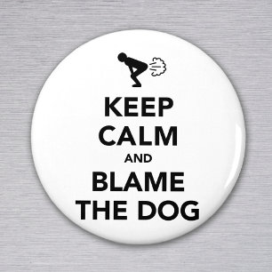 Behalt ruhig und verurteile den Hund. Magnet